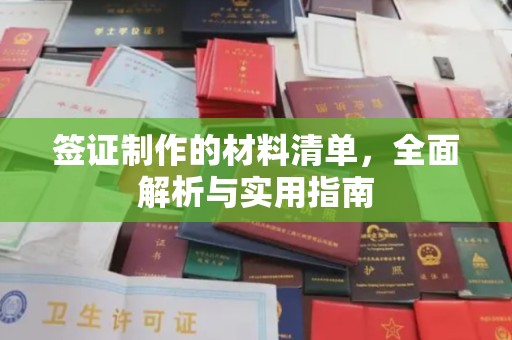 召陵签证制作的材料清单，全面解析与实用指南